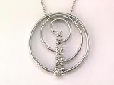 14K Multi Circle Diamond Journey Pendant