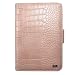 JAVOedge Pink Croc Book Style Case for the Barnes & Noble Nook (Corner Strap)
