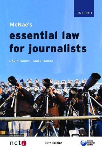 McNae's Essential Law for Journalists by David BanksMark Hanna