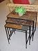 4D Concepts 3-Piece Nesting Tables with Slate Tops, Metal/ Slate