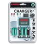 UniRoss X-Press 150 Battery Charger inc 4 x AA 1300 mAh Rechargeable Batteries