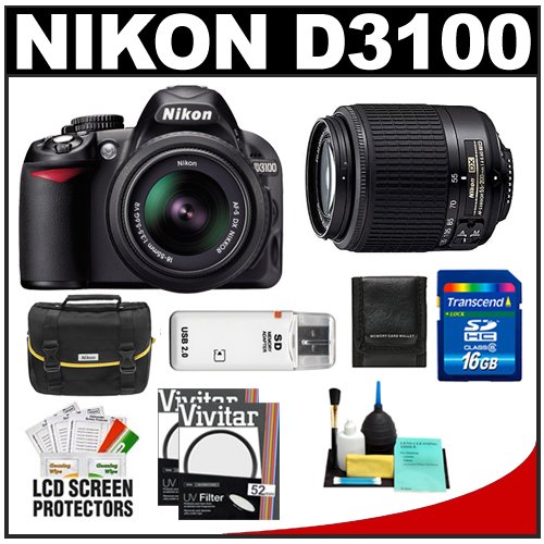 Nikon D3100 Digital SLR Camera & 18-55mm VR + 