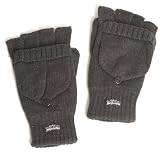 Mens Charcoal Grey 40gram Thinsulate Mitten Combo Gloves in size L/XL