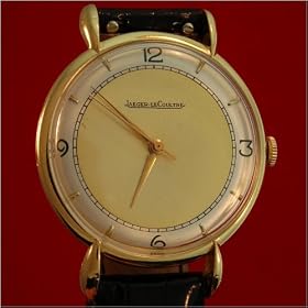 Vintage/Antique watch: Men's Jaeger LeCoultre 18k Gold Watch Swiss Manual Wind Movement 1940's