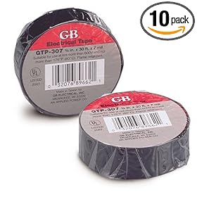 Gb Electrical Inc. GTP-607 Tape, 60-Feet by 3/4-Inch, 10-Pack