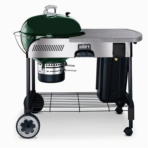 Weber 847001 22-1/2-Inch Performer Charcoal Grill with Touch-N-Go Propane Ignition, Green