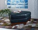 All Leather Ottoman with Storage in Black - 9957BK-4