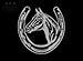 Horse Shoe Upstream Images Silver Vinyl Wildlife Car Truck Window Decal Sticker