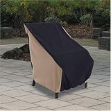 Classic Accessories 78012 Patio Chair Cover - Standard - Tan and Black