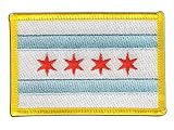 Aufnäher Patch Flagge USA City of Chicago - 8 x 6 cm