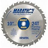 Irwin Industrial Tools 14233 10 inch 24-Teeth 5/8 inch Arbor Miter and Table Saw Blade