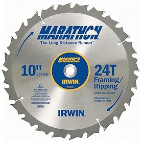 Irwin Industrial Tools 14233 10-Inch 24-Teeth 5/8-Inch Arbor Miter and Table Saw Blade