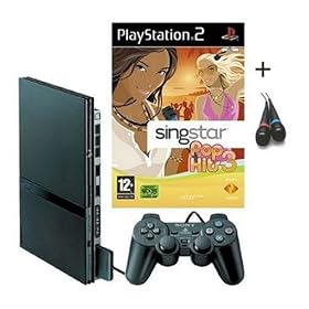 Console Playstation 2 + Singstar Pop Hits 3 + Microphones