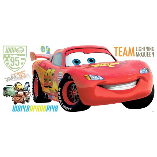 RoomMates RMK1582GM Disney Pixar Cars 2 Lightning McQueen Peel & Stick Giant Wall Decal-image