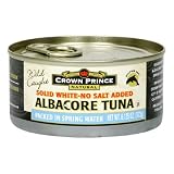 Crown Prince Natural Solid White Albacore Tuna in Water, No Salt Added, 6.125-Ounce Cans (Pack of 24)
