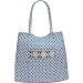 Vera Bradley Curvy Tote Bag Purse in Riviera Blue