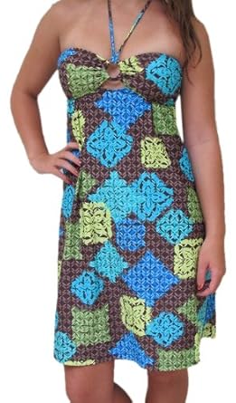 Toes on the Nose Women’s Bandeau Dress,Tiki Blue,Small $8.97