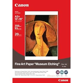 Click here to buy Canon Fine Art 13 x 19 Inch Museum Etching Paper 20 Sheets (1262B007) by Canon Office Products.