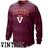 Nike Virginia Tech Hokies Maroon College Vault Vintage Long Sleeve Henley T-shirt