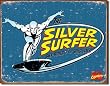 Silver Surfer Retro Tin Sign 16"W x 12.5"H