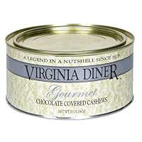 Virginia Diner Gourmet Chocolate Covered Cashews, 20-Ounce Tin