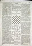 11 PAGES CHESS PROBLEMS & SOLUTIONS Old Print 1864