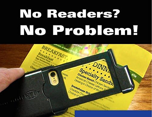 Magnifying Glass iPhone 6 Case - Cell Phone Case with Sliding Out Magnifying Glass! Leave Your Reading Glasses at Home! (Gray)