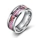 Tungsten Carbide Hunting Ring Deer Antlers Camouflage Inlay Wedding Band for Men Women