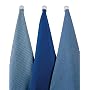 Rushbrookes Pack Of 3 Blue Tea Towels