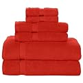 Contemporary Home 6-pc. Towel Set - Chinese Red