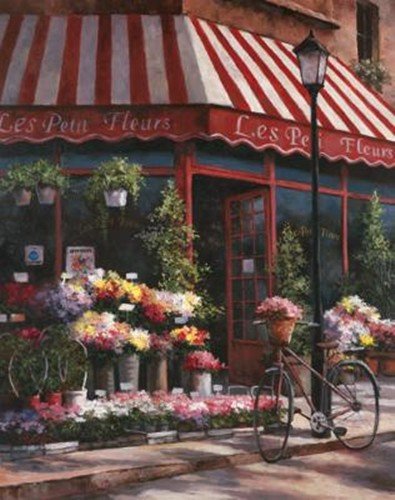516TQZvkP9L Les Petits Fleurs Beautiful MUSEUM WRAP CANVAS Print with Added BRUSHSTROKES T.C. Chiu 11x14