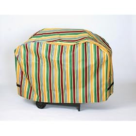 Two Dogs Designs 53-Inch Grill Cover, Green Stripes from Dog Accessories