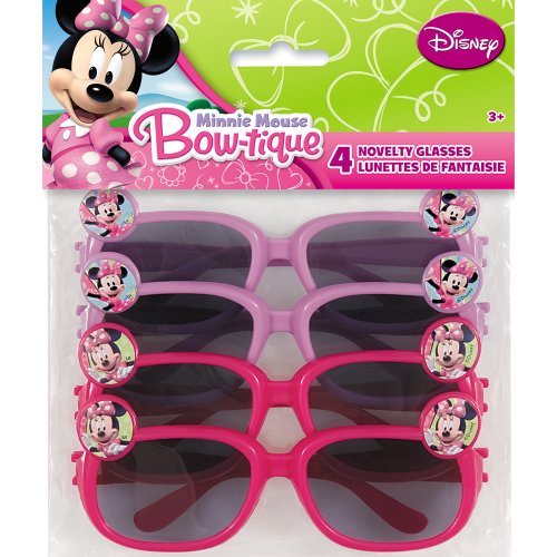 Minnie mouse novelty glasses, 4ct