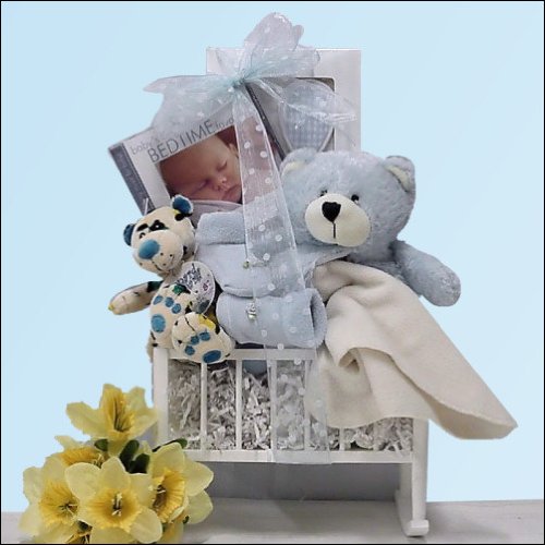 Lullaby & Goodnight ~ Boy: Blue Baby Gift Basket