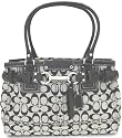 AUTHENTIC COACH HAMPTONS SIGNATURE CARRYALL 13065 (BW/Black)