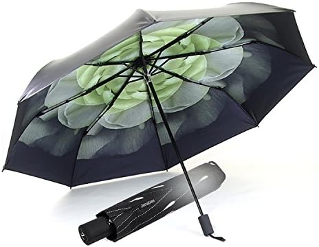 Jenabee® Blooming Flower Black Vinyl UV Protective Canopy Parasol UPF 40+ Sun Block Umbrella Summer Shady Sun Umbrella
