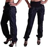 Womens High Waisted Slouch Harem Jeans