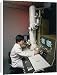 Box Canvas Print Of Scientist Using Stem Microscope From Sci