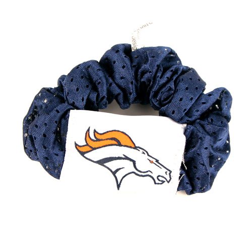 Denver Broncos Blue Hair Scrunchie - Hair Twist - Ponytail Holder