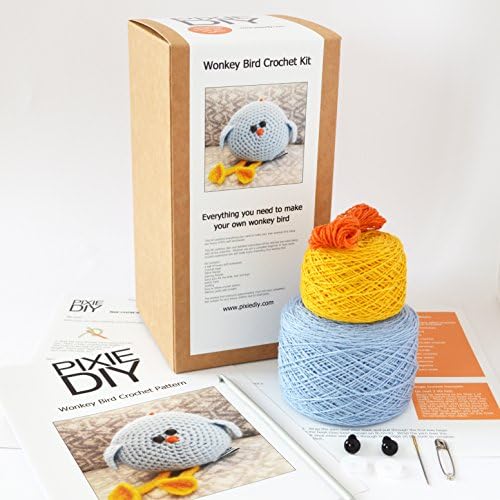 Make Your Own Luxury Wonkey Bird Crochet Kit. (Everything You Need Including Stuffing) - Wonkey