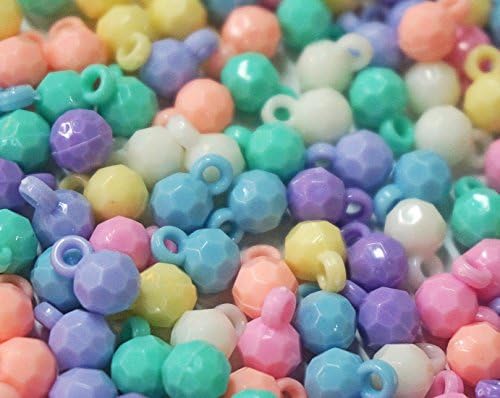MaxGetz Charms Loom Band Charms for Rainbow Rubber Band Kits, Jewelry or Craft Projects 140 pc Pastel Golf Ball Multi-Color Mix Assortment
