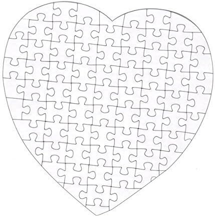 SanShun Blank Puzzle Jigsaw Puzzle 75 Pieces (6-Pack) by SanShun