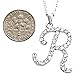 Alphabet Initial Letter R Pendant Necklace Charm Teens Ladies Fashion Jewelry