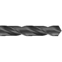 Cleveland 2001 Style High Speed Steel Jobbers' Drill Bit, Black Oxide, Round Shank, 118 Degree Conventional Point