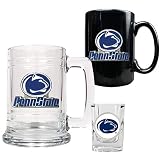 Great American Products Penn State Nittany Lions 15oz Tankard, 15oz Ceramic Mug & 2oz Shot Glass Set
