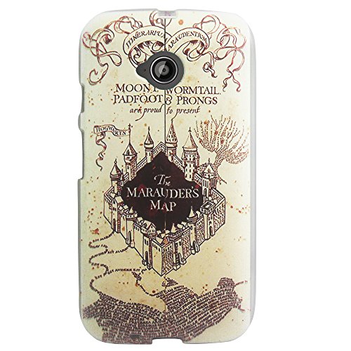 Moto E (2nd Gen) Case, Moto E 2nd Gen Case, Harryshell(TM) Hogwarts Marauder's Map Pattern Slim TPU Gel Case Cover for Motorola Moto E (2nd Gen)