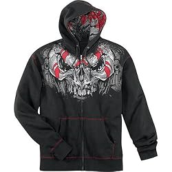 Icon Chieftain Men's Hoody Zip Racewear Sweatshirt - Black