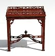 Dollhouse Miniature Chippendale Side Table in Walnut