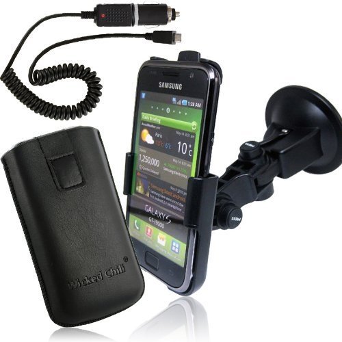 Wicked Chili Zubeh&ouml;r Set f&uuml;r Samsung i9000 Galaxy S (KFZ Halterung, Tasche Etui, KFZ Ladek Preisvergleich