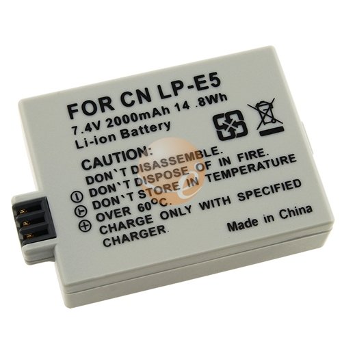 LP E5 Battery 2000mAh for Canon EOS Rebel XS T1i 450D 516U SOgmCL LP E5 Battery 2000mAh for Canon EOS Rebel XS T1i 450D